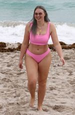 ISKRA LAWRENCE in Bikini at a Beach in Miami 01/27/2019
