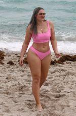 ISKRA LAWRENCE in Bikini at a Beach in Miami 01/27/2019