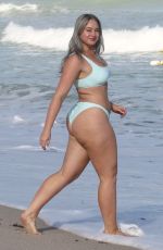 ISKRA LAWRENCE in Bikini at a Beach in Miami 01/28/2019