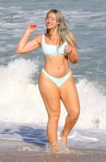 ISKRA LAWRENCE in Bikini at a Beach in Miami 01/28/2019