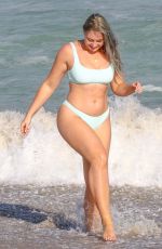 ISKRA LAWRENCE in Bikini at a Beach in Miami 01/28/2019