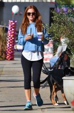 ISLA FISHER Out with Her Dog in Studio City 01/09/2019