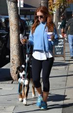 ISLA FISHER Out with Her Dog in Studio City 01/09/2019