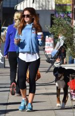 ISLA FISHER Out with Her Dog in Studio City 01/09/2019