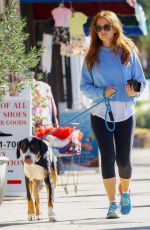 ISLA FISHER Out with Her Dog in Studio City 01/09/2019