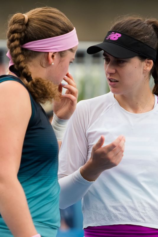 JELENA OSTAPENKO and SORANA CIRSTEA at 2019 Australian Open at Melbourne Park 01/17/2019