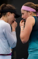 JELENA OSTAPENKO and SORANA CIRSTEA at 2019 Australian Open at Melbourne Park 01/17/2019