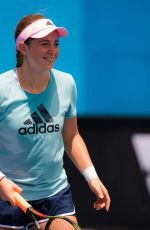 JELENA OSTAPENKO at 2019 Australian Open Practice Session at Melbourne Park 01/12/2019