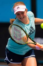 JELENA OSTAPENKO at 2019 Australian Open Practice Session at Melbourne Park 01/12/2019