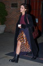 JENNA LOUISE COLEMAN Leaves Bowery Hotel in New York 01/10/2019