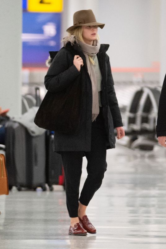 JENNIFER LAWRENCE at JFK Airport in New York 01/06/2019