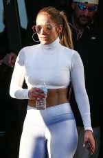 JENNIFER LOPEZ in Tights Leaves a Gym in Miami 01/19/2019
