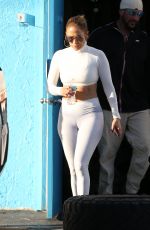 JENNIFER LOPEZ in Tights Leaves a Gym in Miami 01/19/2019