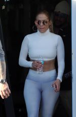 JENNIFER LOPEZ in Tights Leaves a Gym in Miami 01/19/2019