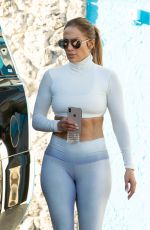 JENNIFER LOPEZ in Tights Leaves a Gym in Miami 01/19/2019