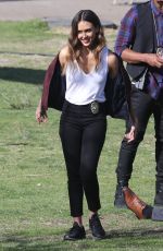 JESSICA ALBA and GABRIELLE UNION on the Set of L.A.