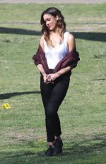 JESSICA ALBA and GABRIELLE UNION on the Set of L.A.