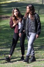 JESSICA ALBA and GABRIELLE UNION on the Set of L.A.