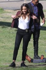 JESSICA ALBA and GABRIELLE UNION on the Set of L.A.