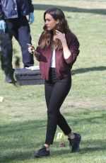 JESSICA ALBA and GABRIELLE UNION on the Set of L.A.