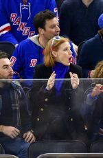 JESSICA CHASTAIN at Philadelphia Flyers vs NY Rangers Game in New York 01/29/2019
