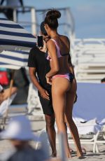 JOAN SMALLS in Bikini at a Beach in Miami 01/07/2019