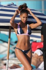 JOAN SMALLS in Bikini at a Beach in Miami 01/07/2019