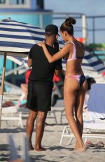 JOAN SMALLS in Bikini at a Beach in Miami 01/07/2019