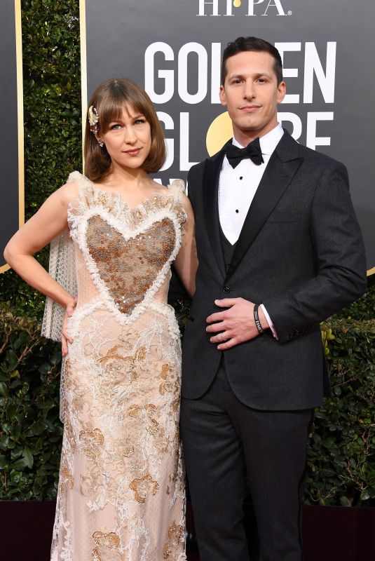 JOANNA NEWSOM and Andy Samberg at 2019 Golden Globe Awards in Beverly Hills 01/06/2019