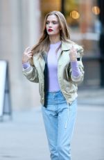 JOSEPHINE SKRIVER on the Set of Maybelline Commercial in New York 01/11/2019