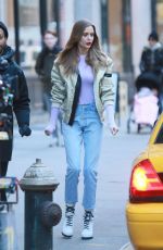 JOSEPHINE SKRIVER on the Set of Maybelline Commercial in New York 01/11/2019
