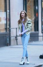 JOSEPHINE SKRIVER on the Set of Maybelline Commercial in New York 01/11/2019
