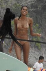 JOURDAN DUNN and CINDY BRUNA in Swimwear on the Beach in Bali 01/03/2019