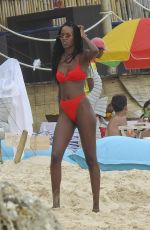 JOURDAN DUNN and CINDY BRUNA in Swimwear on the Beach in Bali 01/03/2019