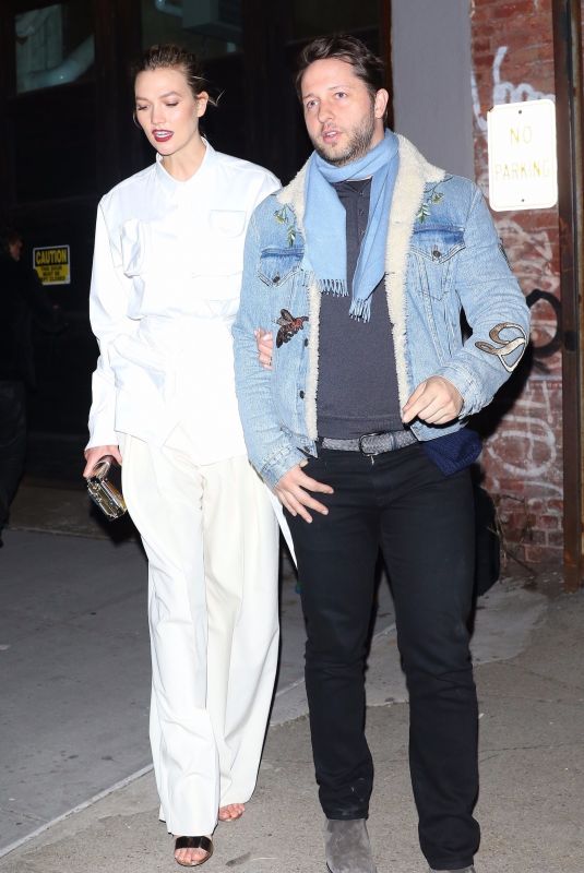 KARLIE KLOSS and Derek Blasberg Leaves Chrome Hearts & Louis Vuitton Dinner in New York 01/09/2019