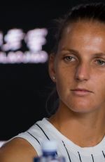 KAROLINA PLISKOVA at 2019 Australian Open Press Conference in Melbourne 01/19/2019