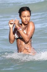 KARRUECHE TRAN in Bikini at a Beach in Miami 01/02/2019