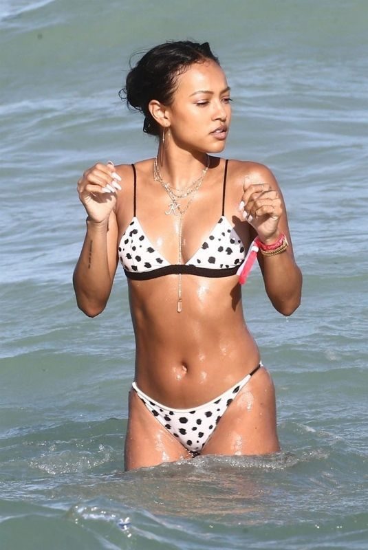KARRUECHE TRAN in Bikini at a Beach in Miami 01/02/2019