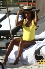 KARRUECHE TRAN in Swimsuit on the Beach in Miami 01/03/2019