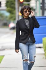 KAT GRAHAM in Ripped Jeans Out in Los Angeles 01/15/2019