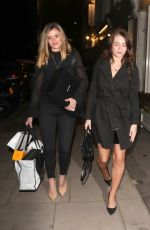 KATE and LOTTIE MOSS at La Famiglia Restaurant in London 01/09/2019