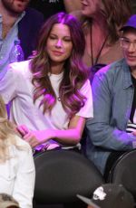 KATE BECKINSALE and Stephen Simbari at LA Lakers Game in Los Angeles 01/13/2019