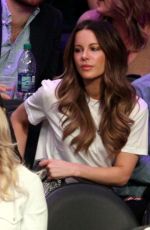 KATE BECKINSALE and Stephen Simbari at LA Lakers Game in Los Angeles 01/13/2019