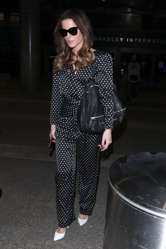 KATE BECKINSALE at LAX Airport in Los Angeles 01/22/2019