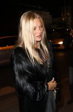 KATE MOSS Leaves Ritz Hotel in Paris 01/16/2019