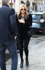 KATE MOSS Out and About in Paris 01/17/2019