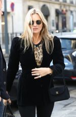 KATE MOSS Out and About in Paris 01/17/2019