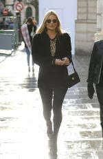 KATE MOSS Out and About in Paris 01/17/2019