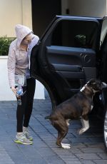 KATE UPTON Out with Her Dog in Beverly Hills 01/03/2019