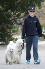 KATHRYN NEWTON Out with Her Dogs in Los Angeles 01/07/2019